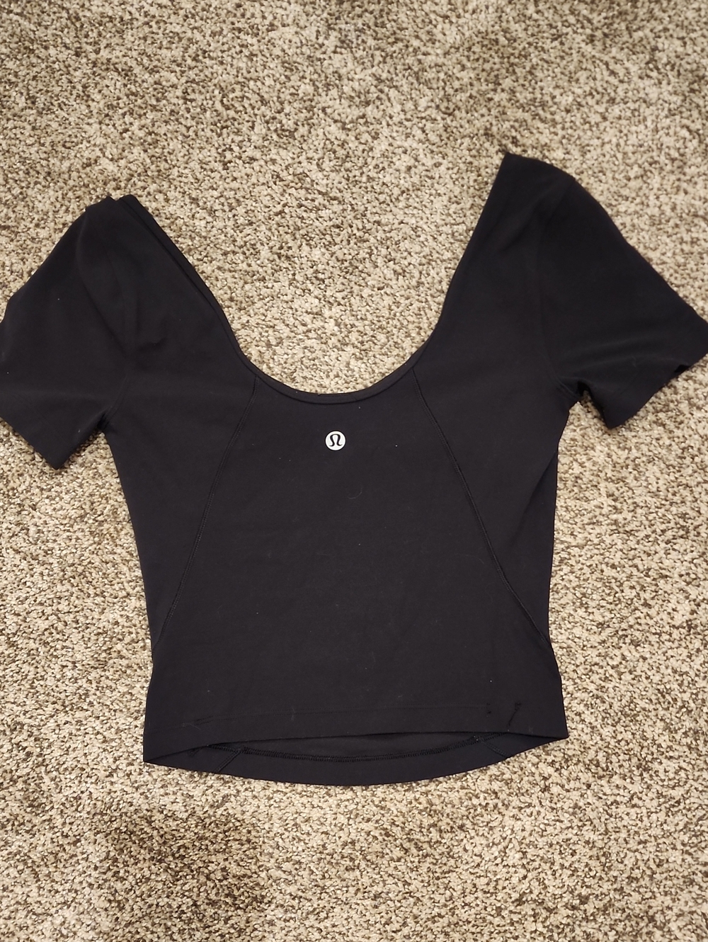 lululemon athletica Black Scoop-Back Align Tee